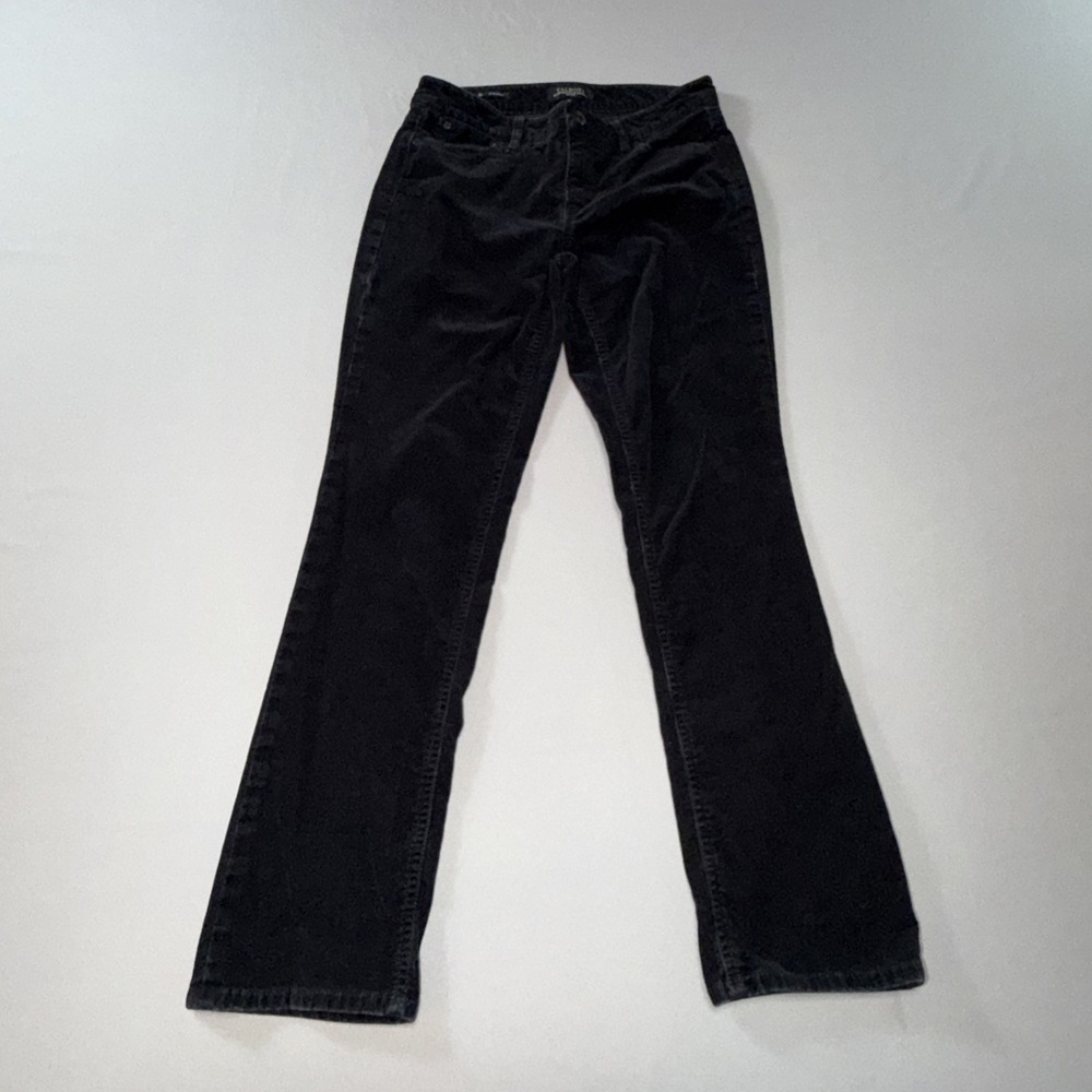 Talbots Flawless Five-Pocket Straight Leg Corduroy Pants Woman's Size 4P Black